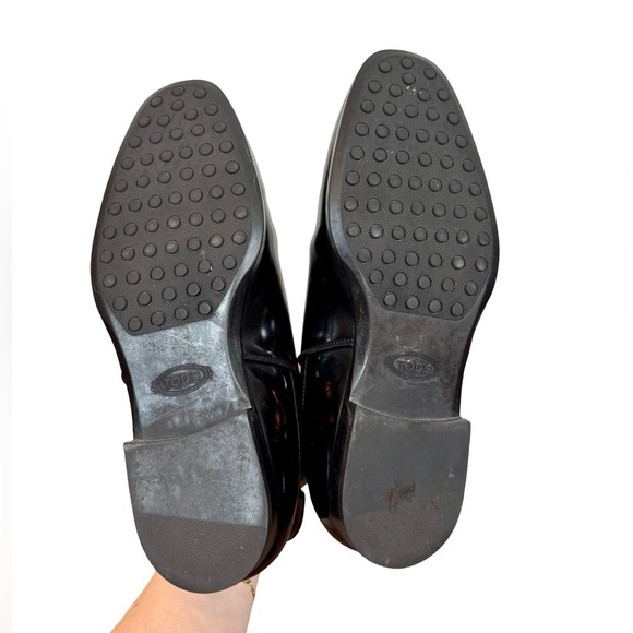 TOD’S Black Patent Leather Chelsea Ankle Boots - Picture 12 of 13